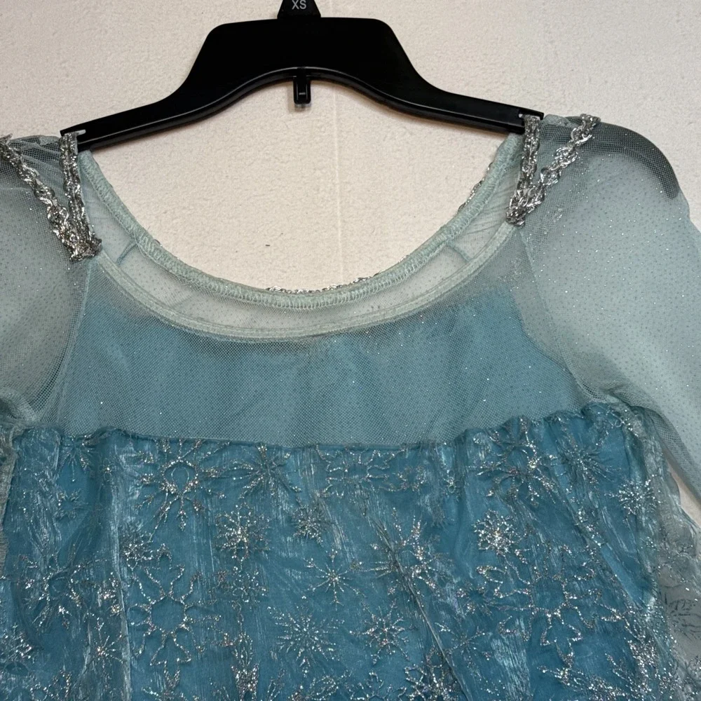 Disney Parks Elsa Blue Long Sleeve Dress Costume, Girls Size 14/16 Halloween